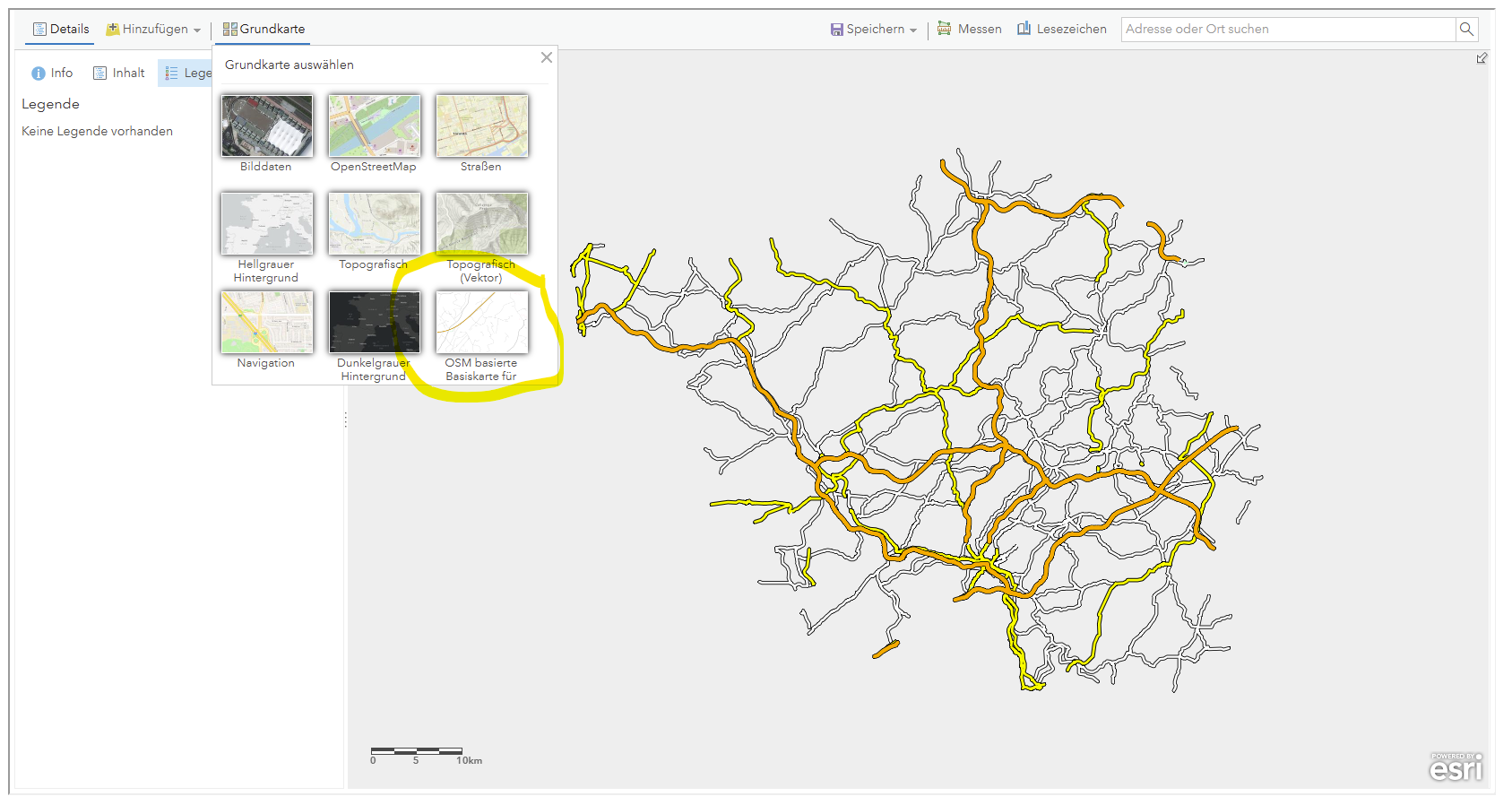 The OSM basemap in ArcGIS Online (source: Riccardo Klinger)